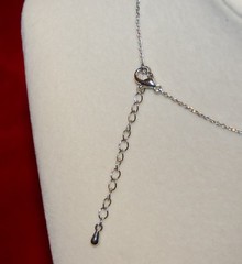 VINTAGE JEWELRY Necklace Blue Crystals Butterfly Pendant Chain