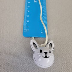 Bunny Rabbit EASTER RATTLE/BELL NECKLACE on Cord Vintage