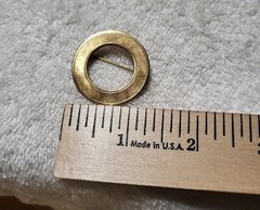 H.G. 1/20 12K GOLD FILLED Round Brooch Pin 1 1/4″