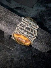 VTG 1950s Lucite Panel Bracelet Selro Jewlery 7.25″ EUC