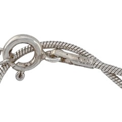 Vintage Sterling Silver 925 Snake Chain Necklace 16″-18″