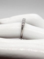 Vintage 1957 4 VS G Diamond Platinum Wedding Band Ring