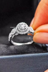 1.00Ct Round Cut Lab Created Diamond 925 Silver Women’s Engagement Gift Ring