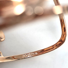 Vintage Wide Cuff Bracelet Leaf Cutout Rose Gold Plated BBJ JTV 8″