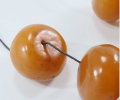 Vtg Egg Yolk Butterscotch Amber Bakelite Chunky Beads 40-45mm x 30mm, 326+ Grams
