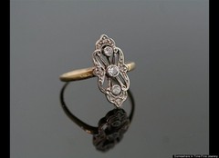 Vintage Style Art Deco Lab Created Diamond Wedding In 925 Sterling Silver Ring