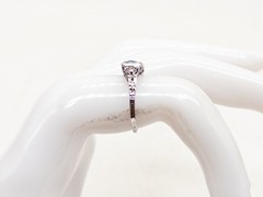 Antique 1920s $3000 1.50ct Natural 3 Blue Zircon 18k White Gold Filigree Ring