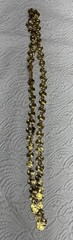 Liz Claiborne Signed Vintage 32″ Double Strand Gold Tone Coin Disc Necklace