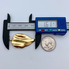 Pair Of Vintage Brass Plated Leaves (MP101)