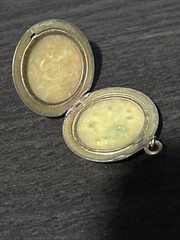 Vtg 8g W&H Wightman & Hough Co. Gold Fill Deco Photo Locket Pendant Fleur De Lis