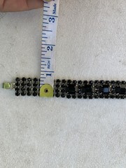 Estate Vintage 1960s Rare Wide Black Jet Rhinestone Vintage Bracelet