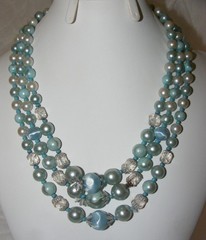 ** Vintage 1950-60’s Pearl Plastic Lucite Glass Bead Necklaces * 13 Pieces **