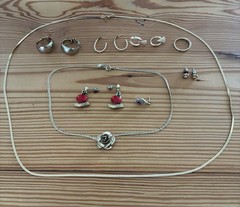Estate Gold Jewelry Lot – 10K, Gold Plated & Costume – Necklaces & Earrings