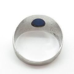 925 Sterling Silver Antique Art Deco Lab-Created Star Sapphire Ring Size 11.25