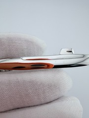 General Dynamics Silver Tone Submarine Tie Clip by Robbins Co