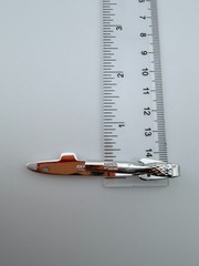 General Dynamics Silver Tone Submarine Tie Clip by Robbins Co