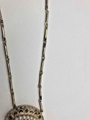 Vintage Coro necklace, Faux amethyst, pearl