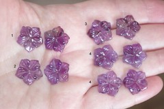 VINTAGE AMETHYST FLOWER JACKETS FOR EARRINGS USE WITH ANY STUDS