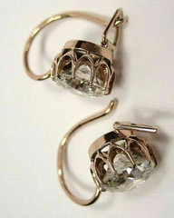 2.3Ct Art Deco Style Lab Created Diamond Drop Dangle 14K Rose Gold FN Earrings