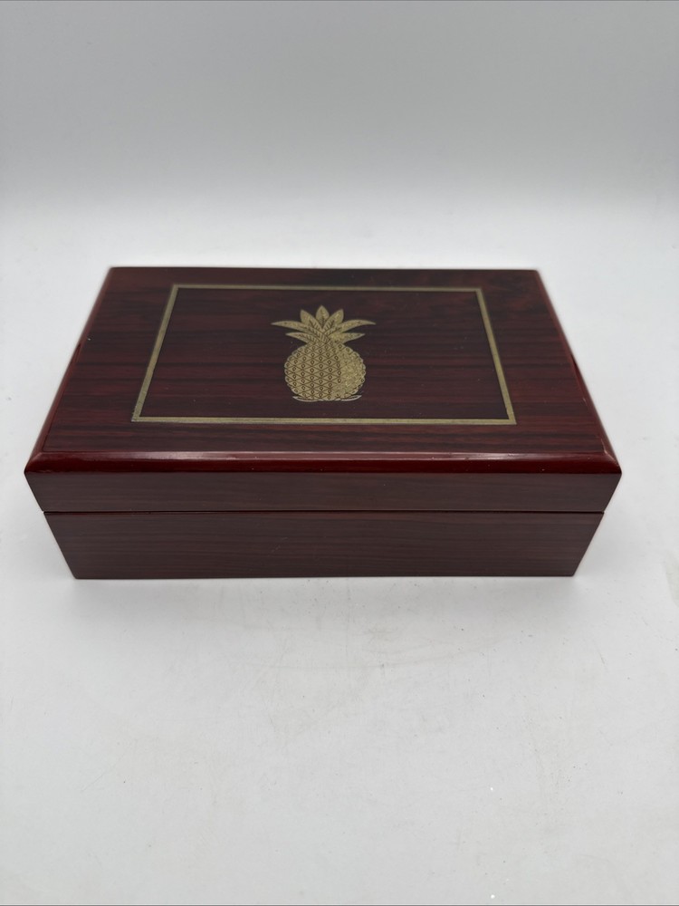 Vintage Jewelry Box Pineapple Design Filled with Vintage Jewelry Mixed Lot