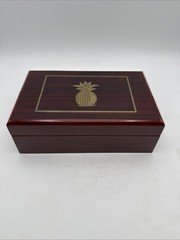 Vintage Jewelry Box Pineapple Design Filled with Vintage Jewelry Mixed Lot