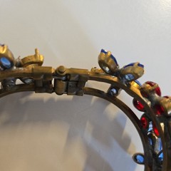 Miriam Haskell Floral Rhinestone Clamp bracelet.