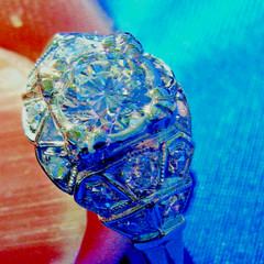 Original EARTH MINED DIAMOND Art Deco Engagement Ring VINTAGE PLATINUM Solitaire