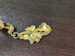 10k Black Hills Gold Leaf Dangle Earrings 21mm Tall 1.7 Grams