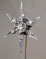 MMA Star Crystal Bohemian Style Sterling Stick Pin Metropolitan Museum of Art NY
