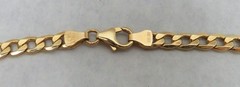 VINTAGE 14K GOLD 20″ CURB LINK CHAIN 5mm NECK CHAIN