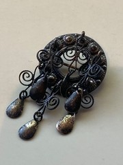vintage norwegian Solje wedding brooch stamped 830 S.M.