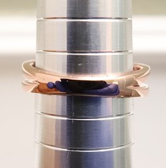 Champagne topaz ring oval halo DMQ CZ rose gold clad sterling silver 925 QVC Sz7