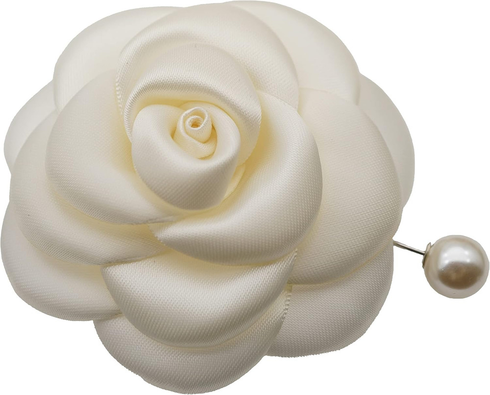 Silk Rose Flower Pin Brooch by – COLOURFUL Floral Brooch Pin, Handmade Gift Ide