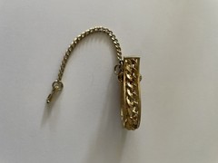 Vintage 1950s 1970s Chain Detail Glove Clip Gold Tone