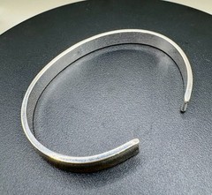 Vintage Sterling Silver Minimalist Open Cuff Bracelet 16g Unisex Modern