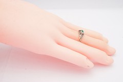 Vintage Sterling Silver 925 Malachite Ring Size 11.75