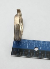 Ross Simons 18K plate over 925 Sterling Cuff bracelet 7″-7.25” – 22.81g