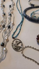 Vintage Retro MCM Beaded 13 Necklace Various Colors 3 Earrings, 3 Bracelets
