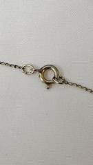 Vintage 12/20 GF “JJJ” Floral Filigree Pendant With Black Stone 22″ Necklace