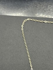 16″ Vintage Sterling Silver Smoky Quartz Pendant Necklace 925 C30