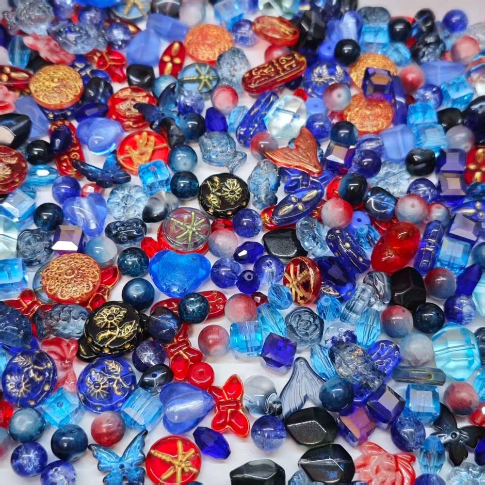 Vintag Styley Bulk Jewelry glass bead Lot ALL Brand New Untested Mix Match