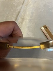 $360 Marathon 12K GF Hinged BANGLE BRACELET Engraved Flowers 12.6 Grams 8mm 7″