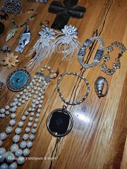 A3 35 PCS Vintage Modern mixed Costume Jewelry Bracelets Pendants brooch Etc