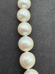 JTV Semi Baroque Graduated Pearl Necklace Sterling Silver 925