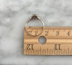 Vintage 1940s Engagement Ring 10K Natural Diamond Illusion Box Setting