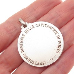 800 Silver Vintage Enamel General Inspectorate of the Port Authorities Pendant