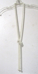 Faux Pearl Woven Flapper Necklace or Belt 10mm*62 inch