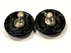 CELEBRITY BLACK GOLD SILVER RHINESTONE ENAMEL POST CLIP ON EARRINGS MCM LOT 20