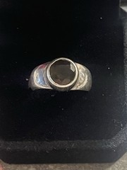 Vintage Sterling Smokey Quartz Size 7 1/4 Ring Signed Ring E.Sielle