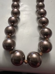Strung 20” Chocolate Pearls Necklace Vintage